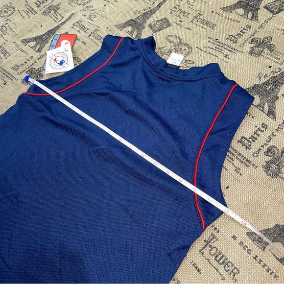 Nike Team NWT! MLB Braves Navy/Red Logo Embroidered V-Neck Tank Top Size S - Picture 12 of 13
